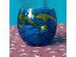 Art nouveau style little yellow fish swimming in the ocean