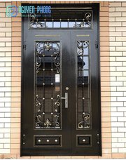Good Price For Beautiful Wrought Iron Enty Doors