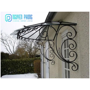 Vintage And Modern Wrought Iron Canopy Awning,  Laser Cut Pergola Canop