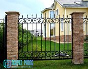 Vintage Wrought Iron Fencing Panels For House,  Villa
