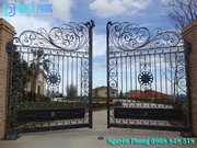 Luxury wrought iron gates with dual functions